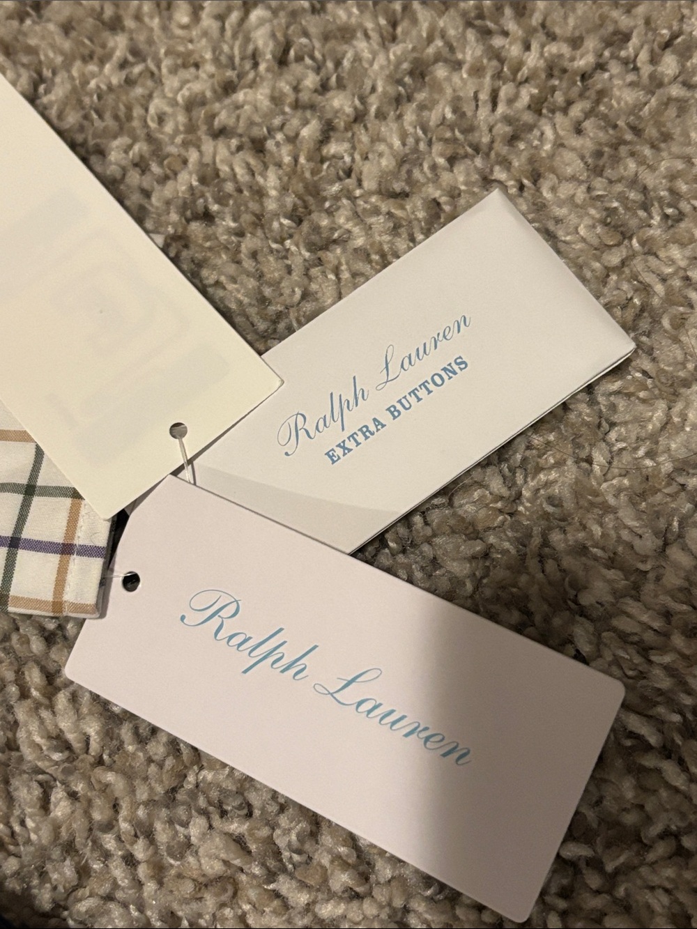 NWT Ralph Lauren Embroidered Corduroy Overall and Cotton Shirt Set 18 mos - Picture 11 of 12